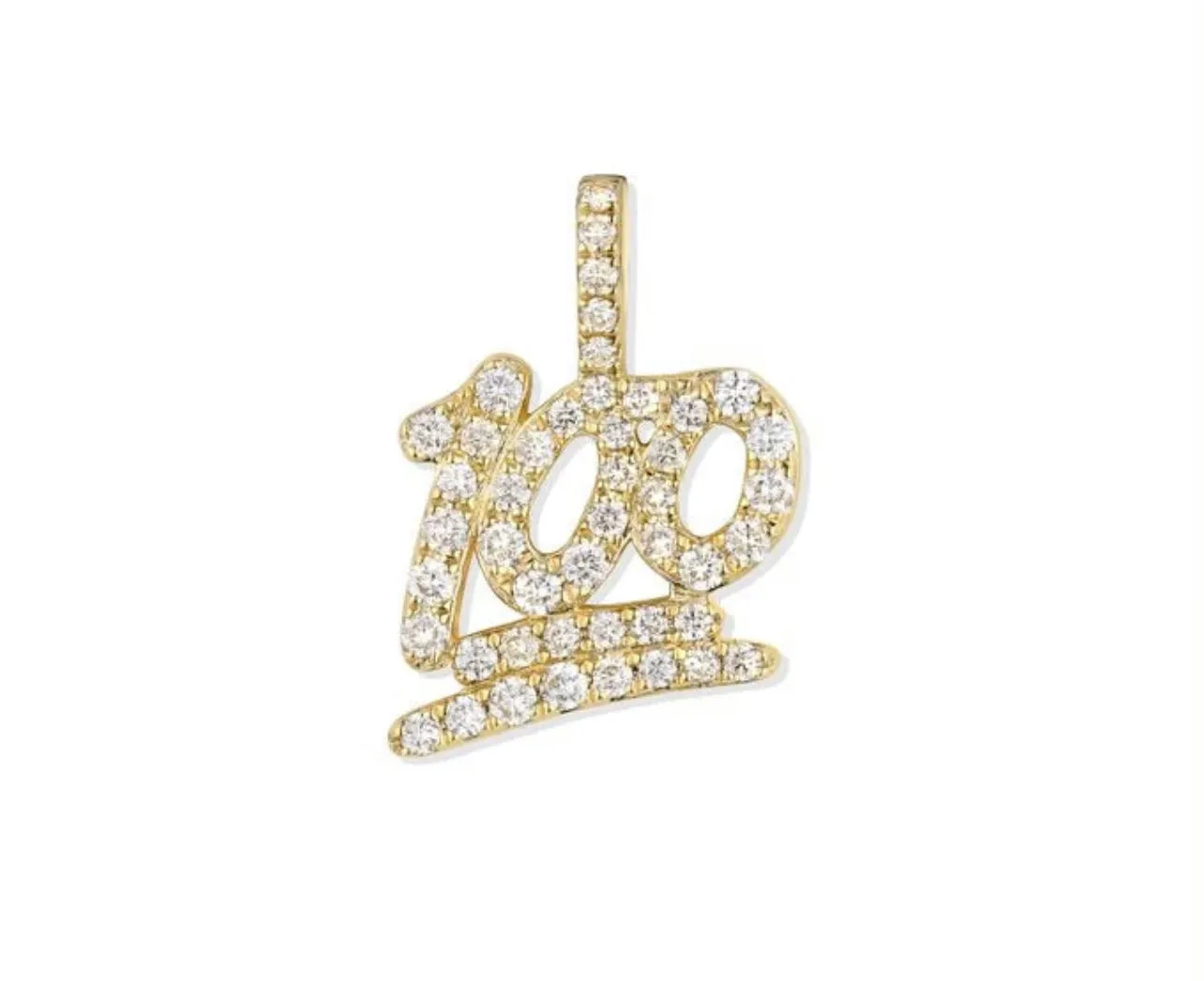 100 Emoji Charm with Natural Diamonds