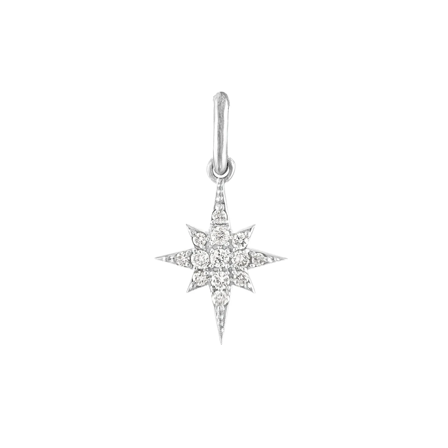 10K White Gold Little Lila Pave Diamond Charm