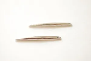 2 pcs Sterling Silver Small Skinny Needle Spike Pendant Charm- long and thin dagger spear spike pendant, needle, silver needle, 40