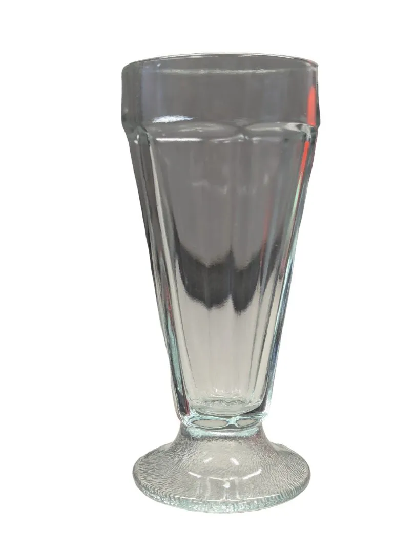 4 Vintage Clear Milkshake Glass