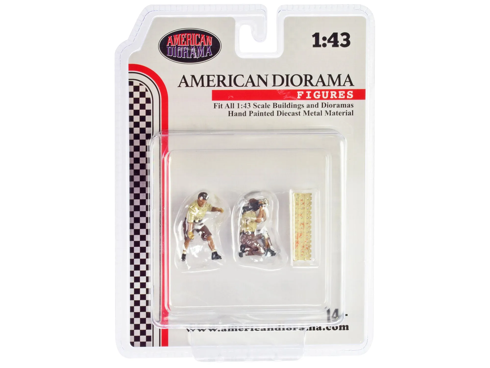 4X4 Mechanics 2 Piece Diecast Figure Set 4 for 1/43 Scale Models by American Diorama