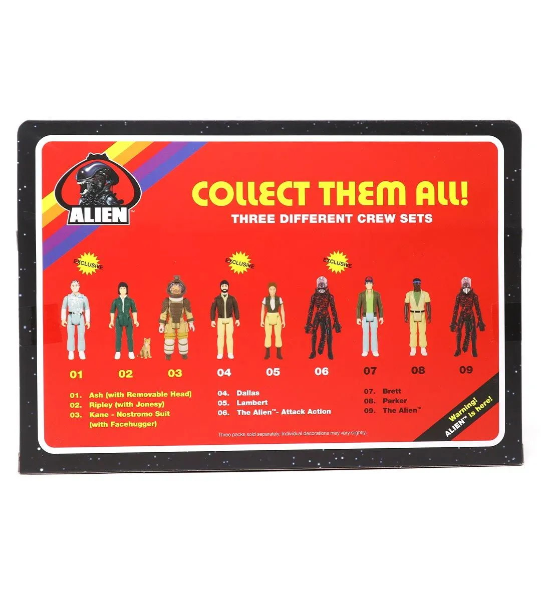 Alien ReAction Figures 3-Pack - Pack A