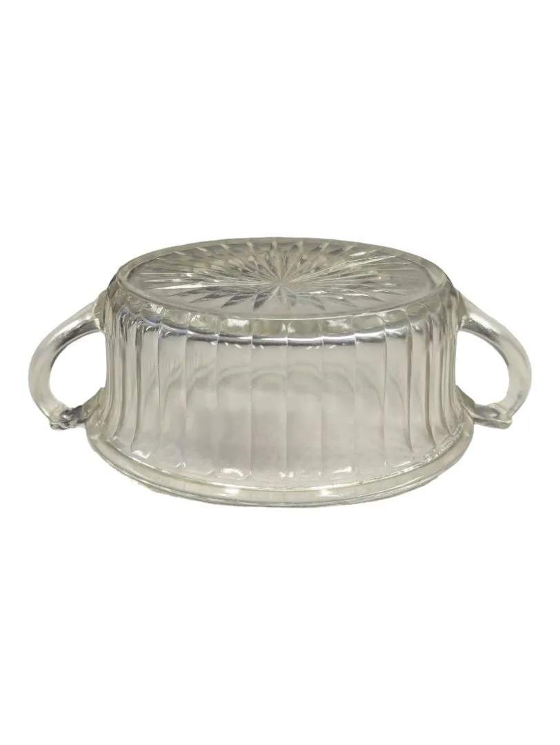 Antique Cut Glass Circle Sugar Bowl