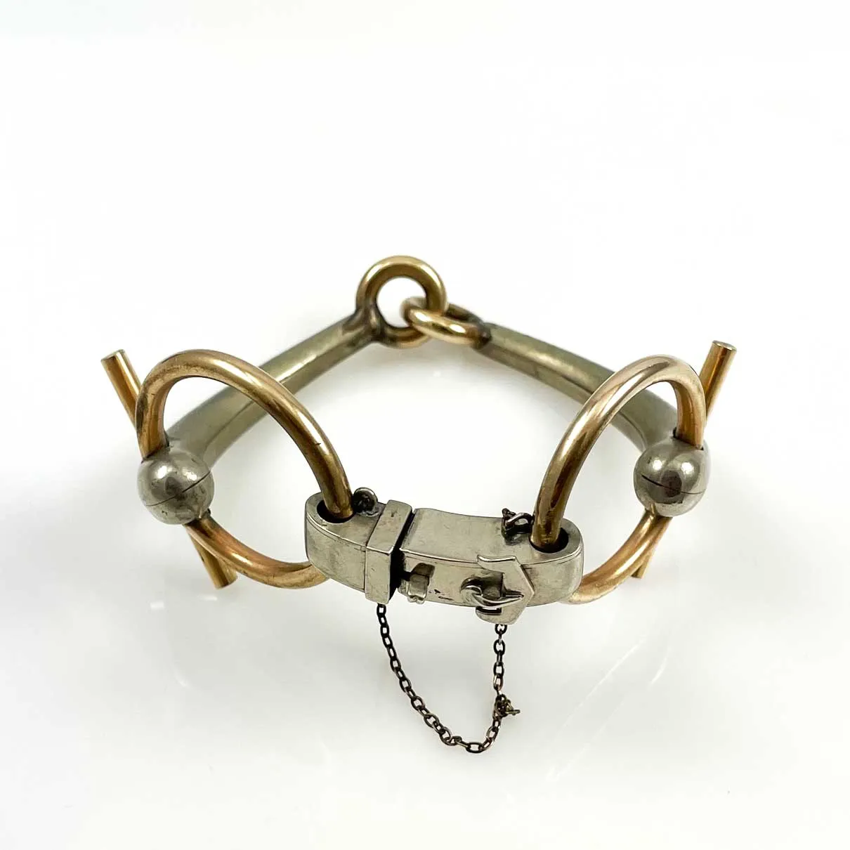 Antique French Trotteur Equestrian Horse Bit Bracelet 1930's