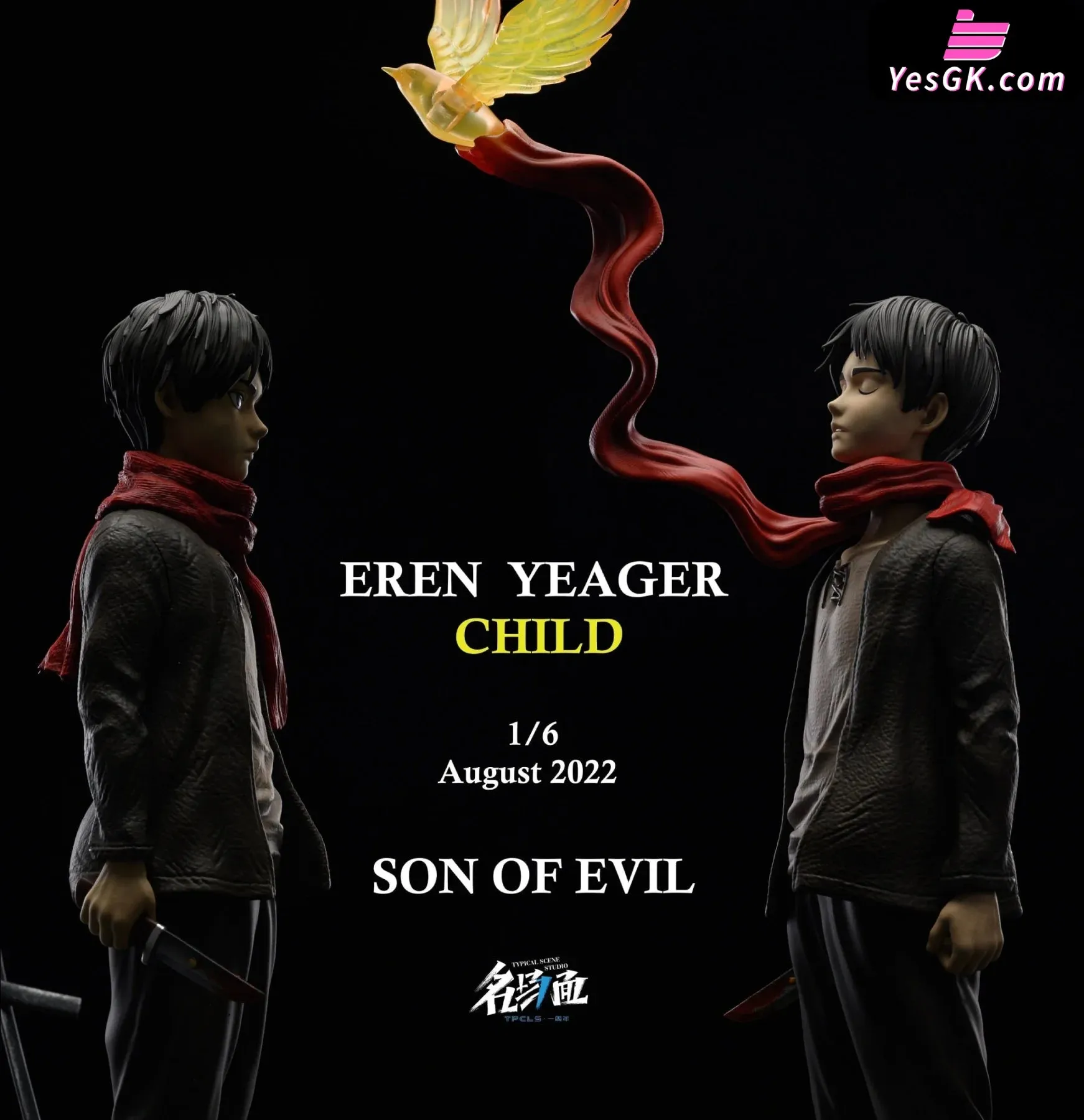 Attack On Titan Kid Eren Yeager Resin Statue - Typical Scene Studio [In-Stock]