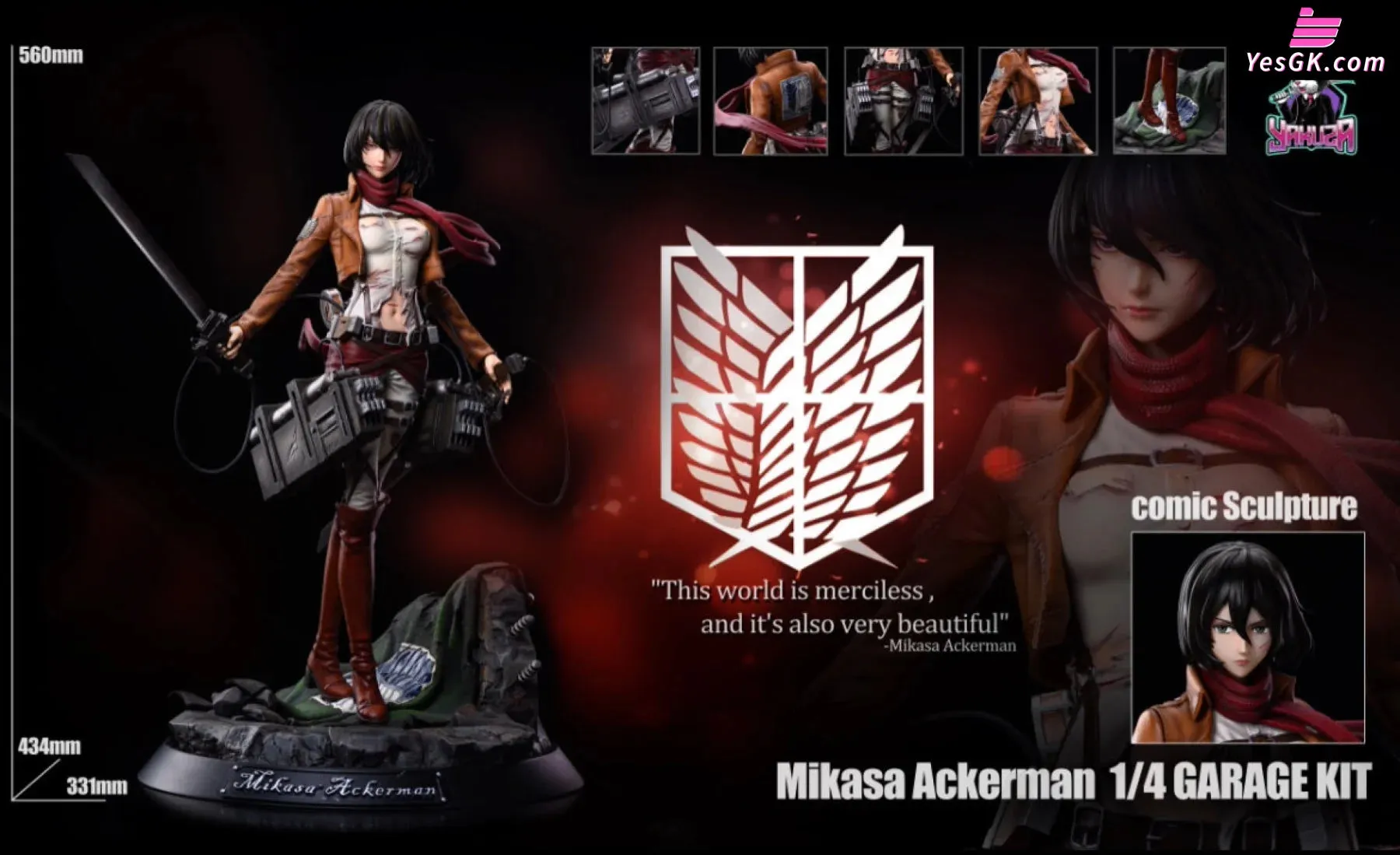 Attack On Titan Mikasa Ackerman Resin Statue - Yakuza Studio [Pre-Order Closed]