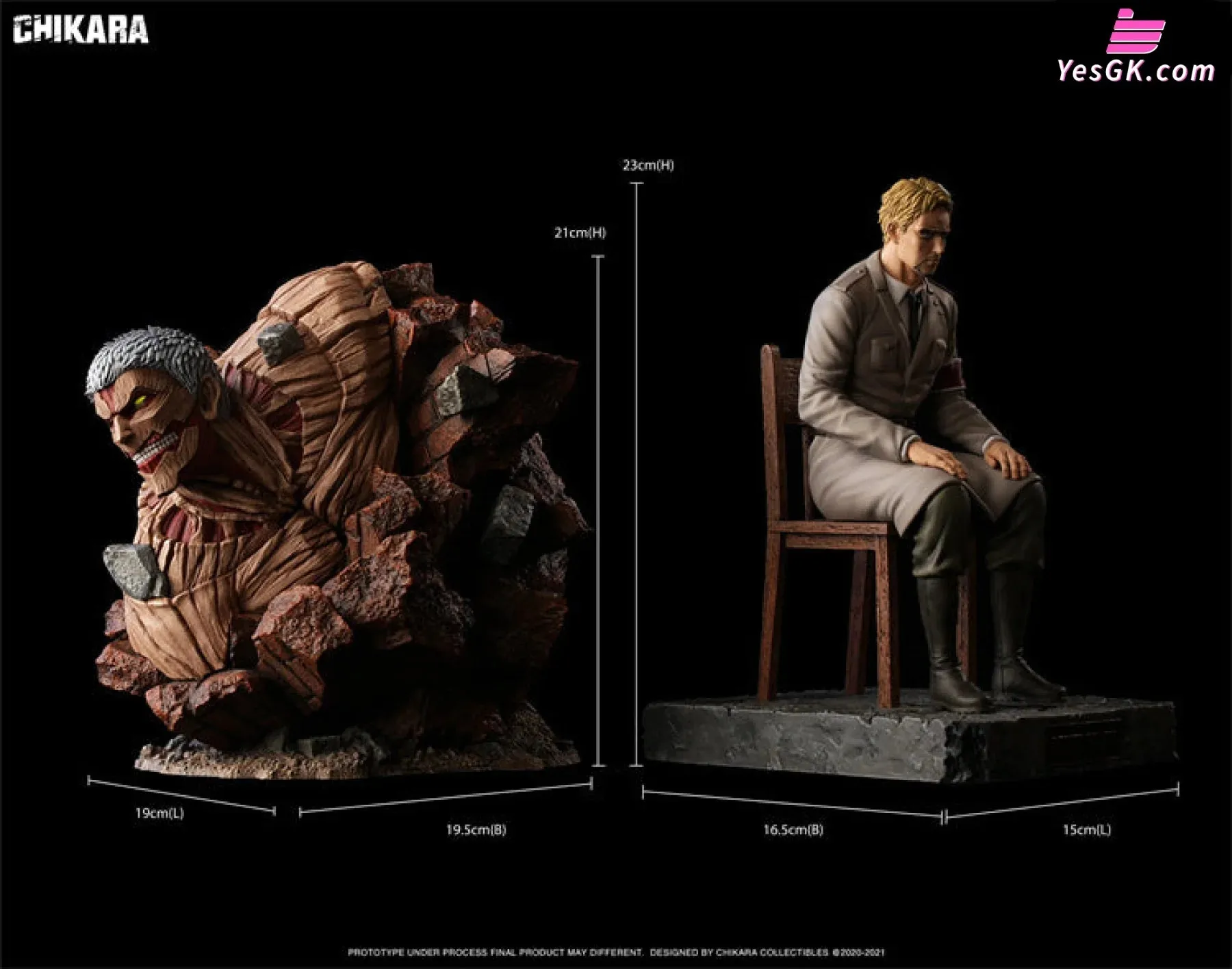 Attack On Titan Titan Series Armored Titan And Reiner Braun Resin Statue - CHIKARA Studio [In-Stock]