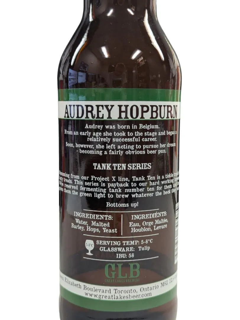 Audrey Hopburn Belgian IPA Bottle