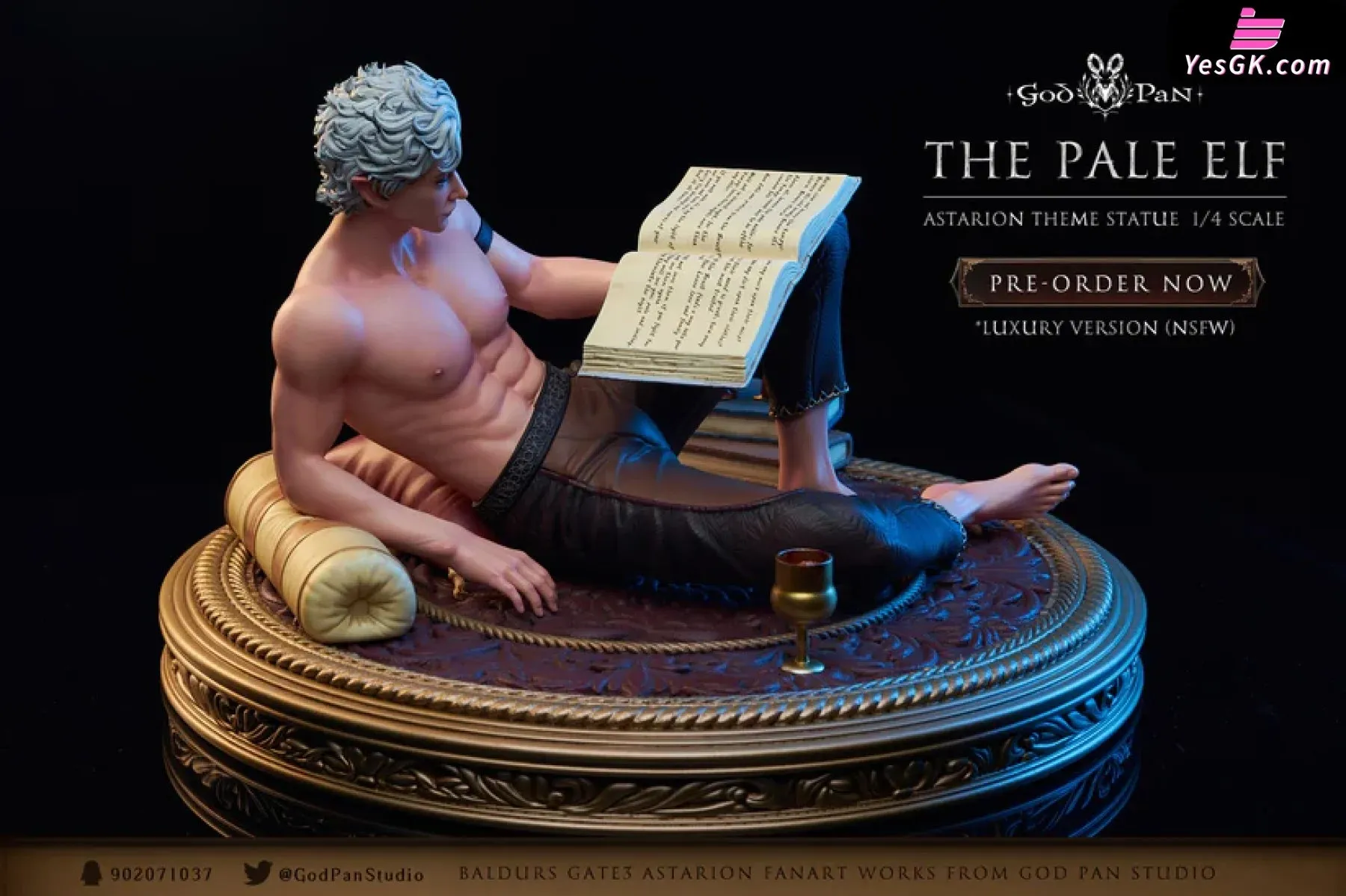 Premium In-Stock Baldurs Gate 3 Astarion The Pale Elf Statue by God Pan Studio