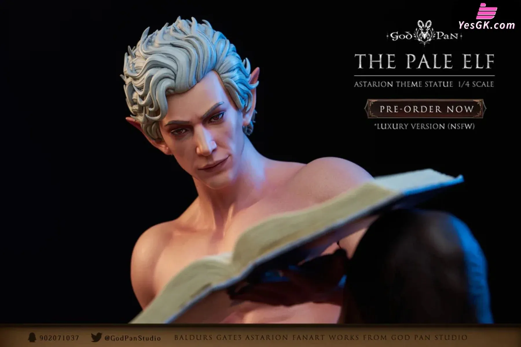 Premium In-Stock Baldurs Gate 3 Astarion The Pale Elf Statue by God Pan Studio