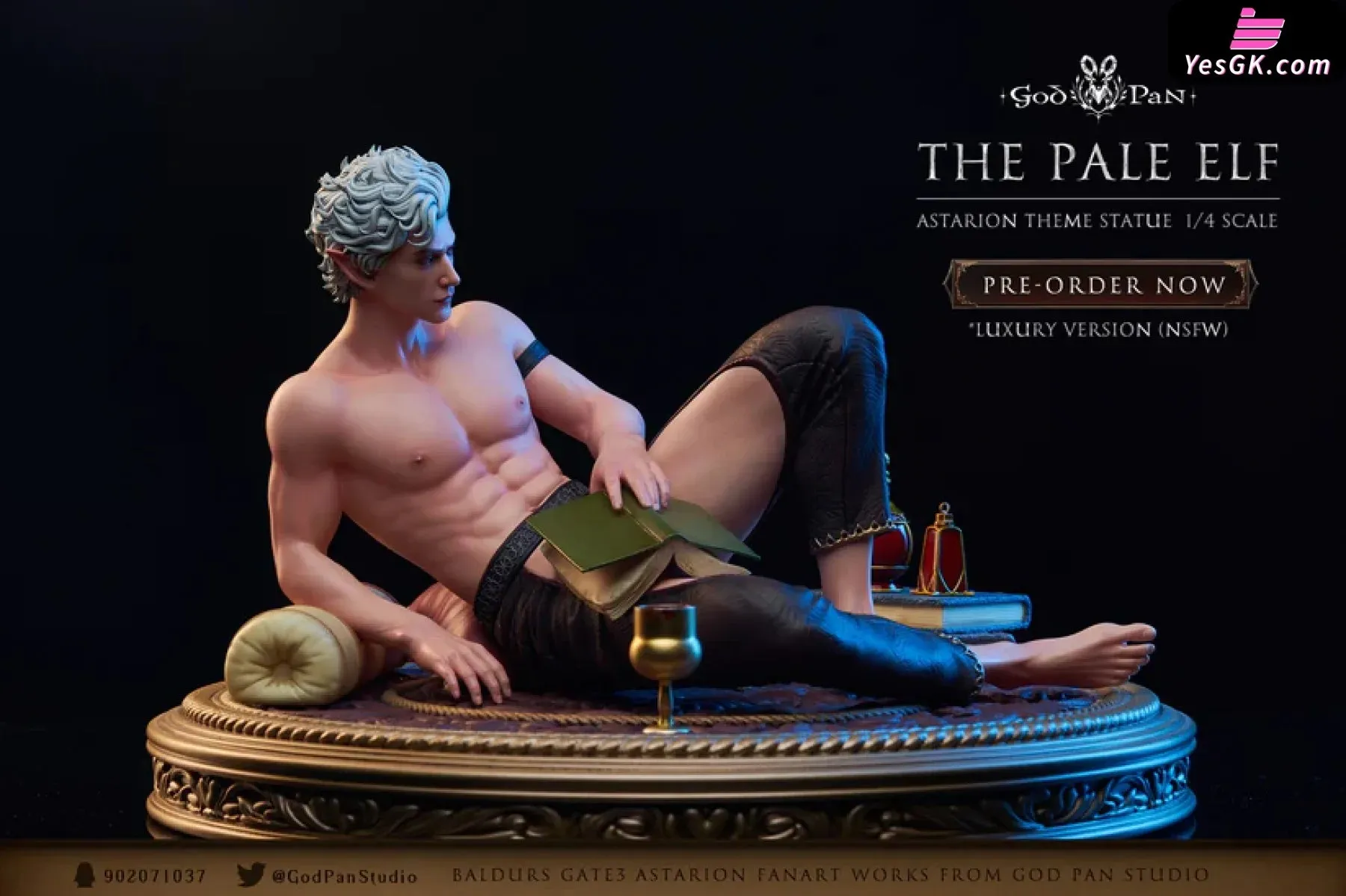 Premium In-Stock Baldurs Gate 3 Astarion The Pale Elf Statue by God Pan Studio