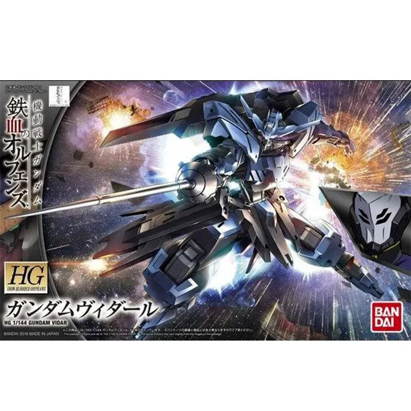 Bandai Gundam Model Kit Anime Figure HG IBO 027 1/144 Gundam Vidar Genuine Gunpla Model Anime Action Figure Toys