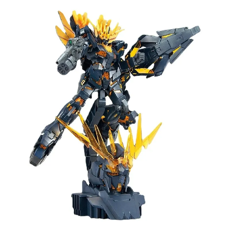 Bandai Gundam Model Kit Anime Figure Limited Unicorn Gundam Head Display Base Psycho Frame Color Action Toy Figure Without Body