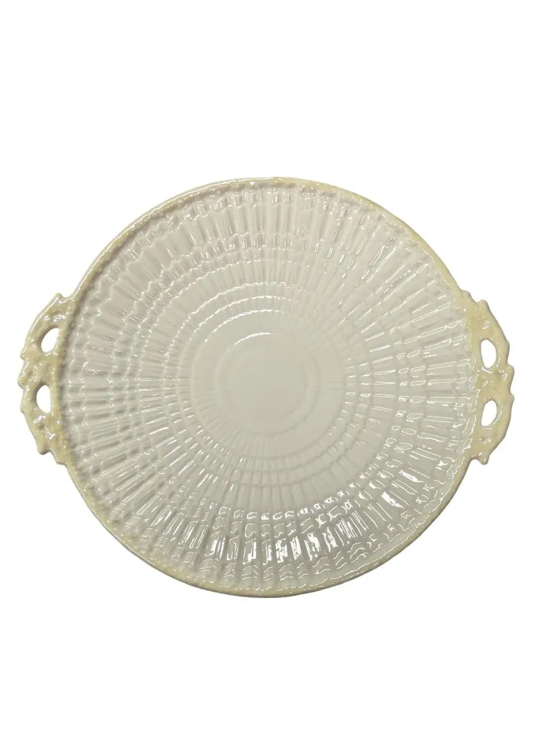 Belleek Handled Serving Plate