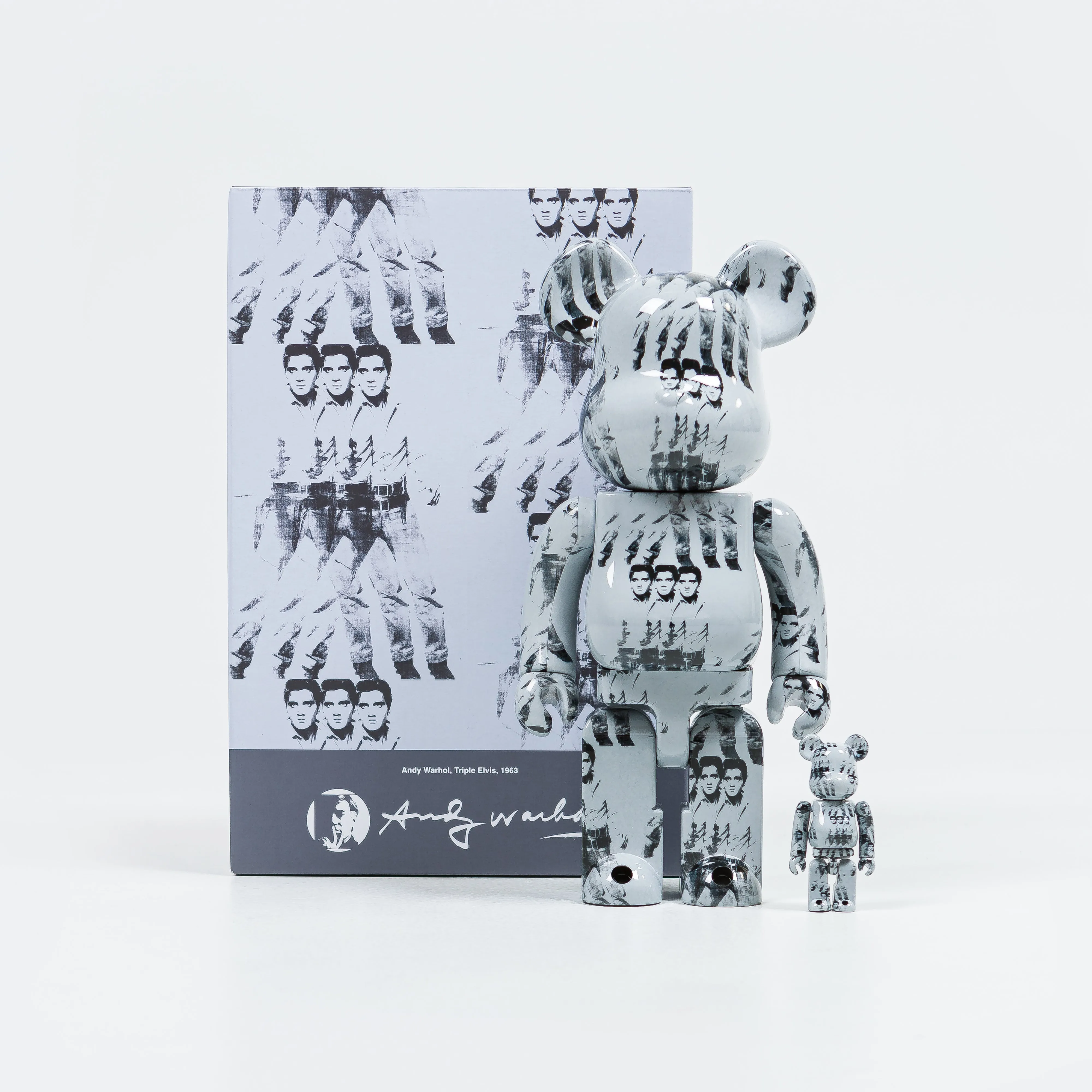 Be@rbrick × Andy Warhol 400% Set - Elvis