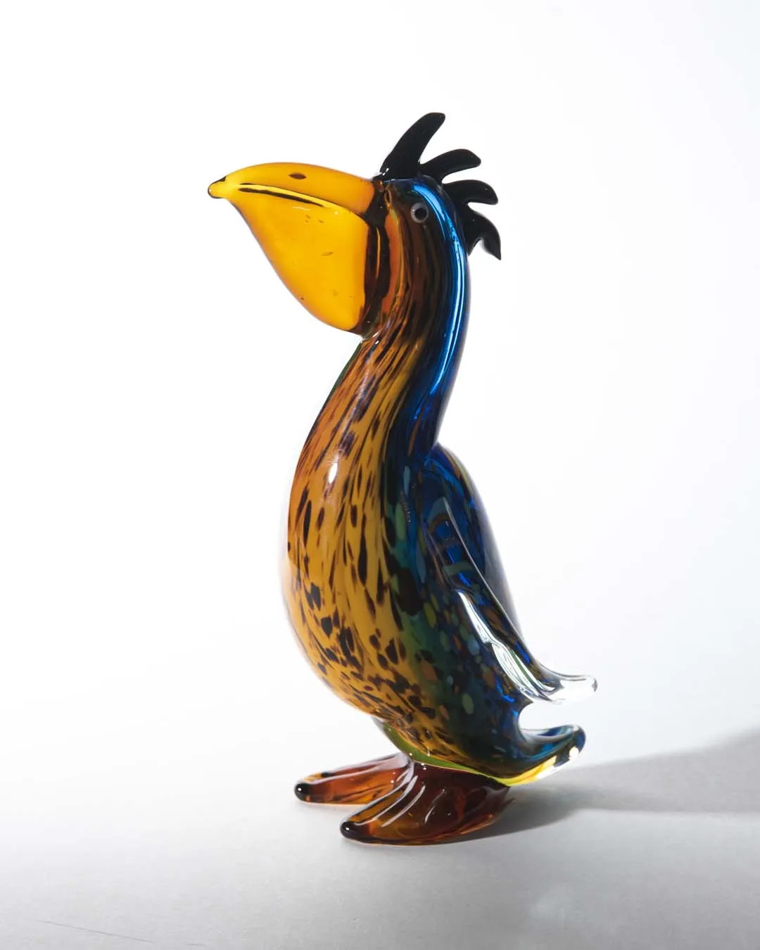 Blue Pelican Glass Figurine