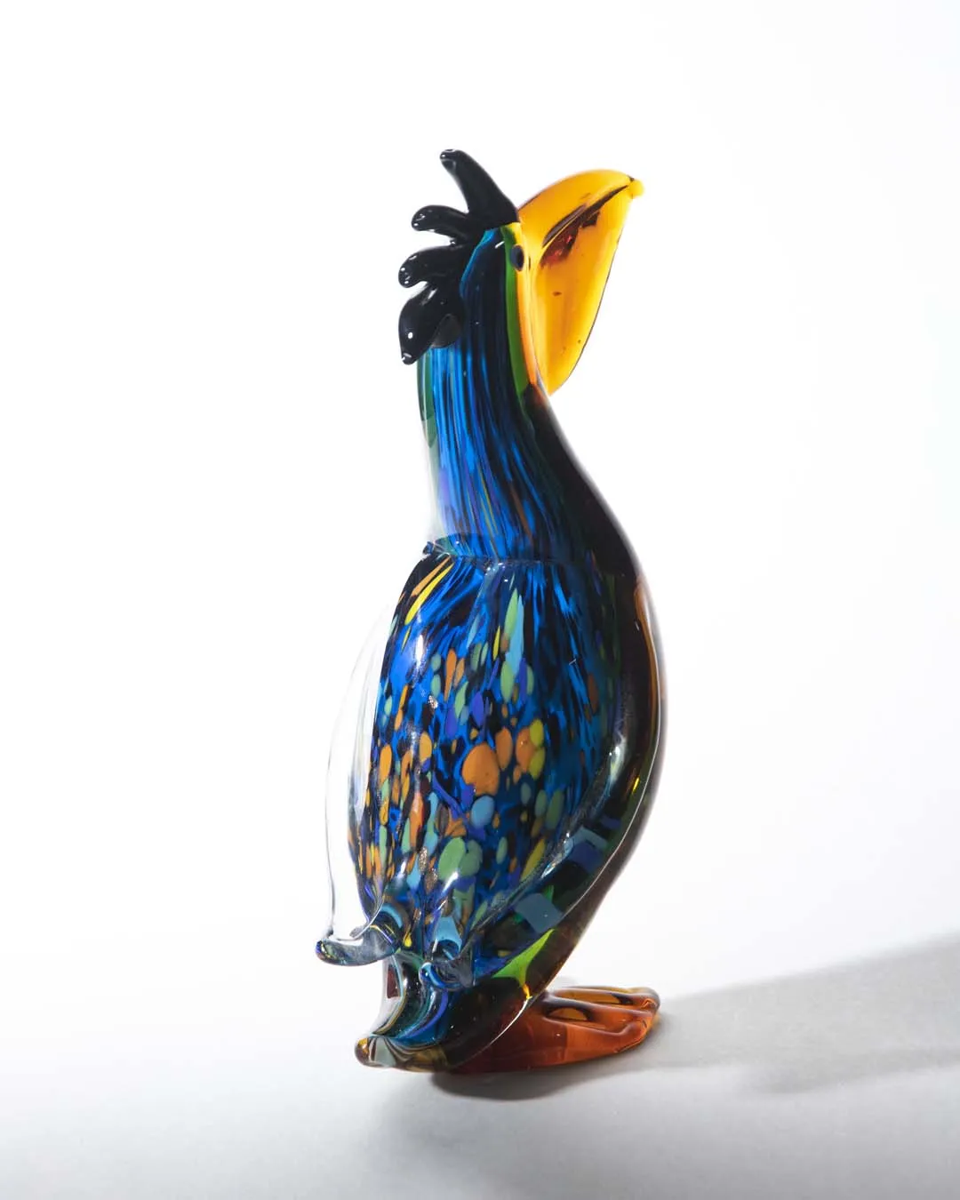 Blue Pelican Glass Figurine