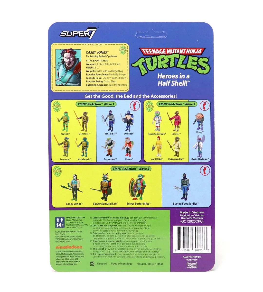 Casey Jones (Tortues Ninja - TMNT) - ReAction figure