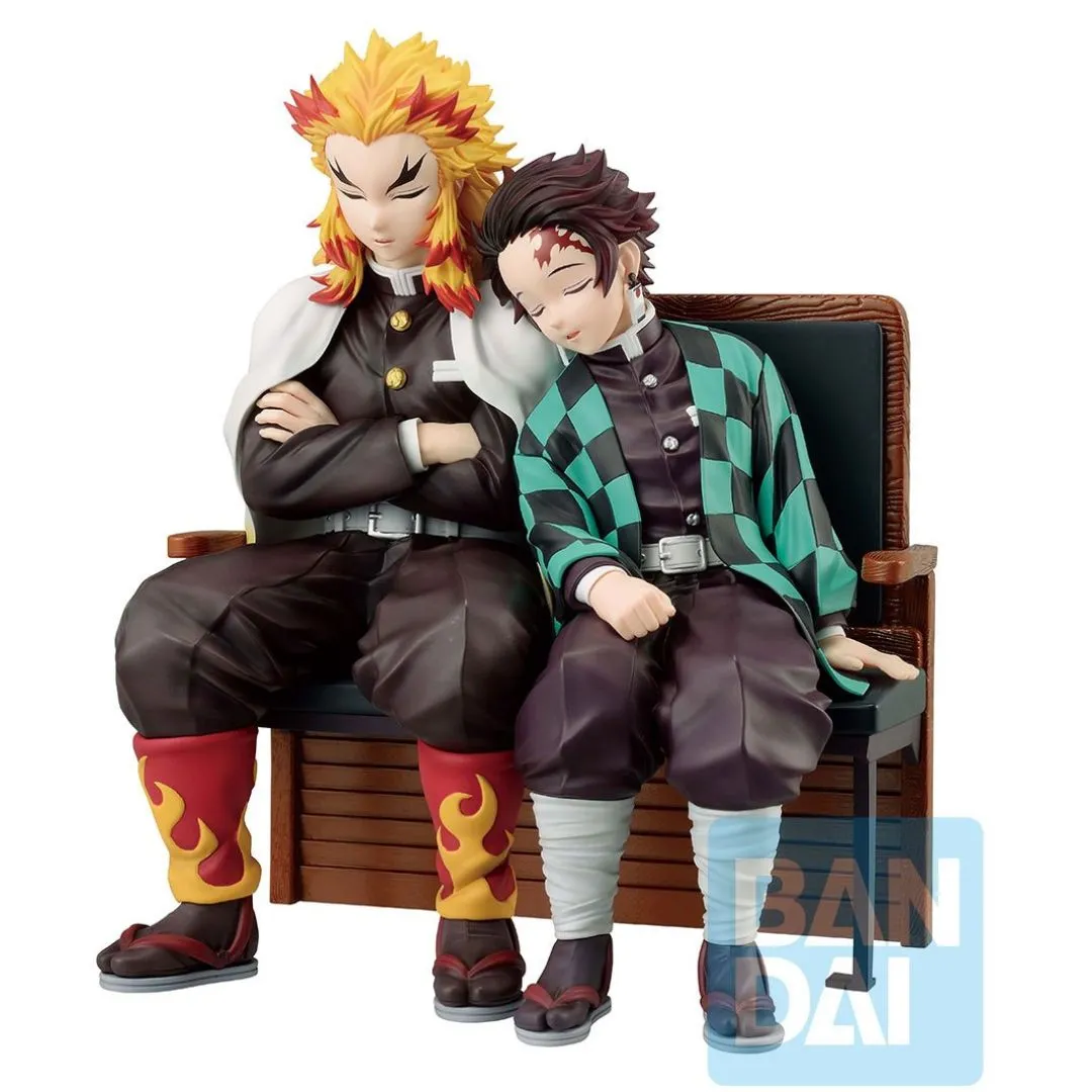 Demon Slayer: Kimetsu No Yaiba Tanjiro Kamado And Kyojuro Rengoku Locus Revible Moment Ichibansho Statue By Bandai