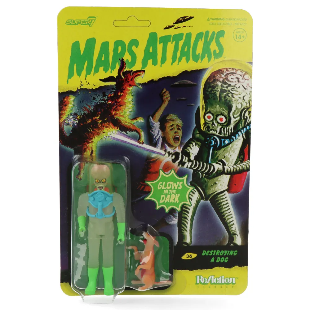 Destroying a Dog (Glow) - Mars Attacks wave 2 - ReAction figure