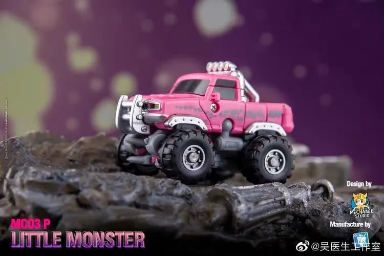 Dr.Wu & Mechanic Studio Movie Collector MC03P MC-03P Little Monster ( Wheelie Legends Class fit to SS series) Pink Version Dr Wu  8cm / 3.15"