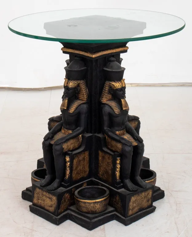 Egyptian Revival Style End Table, 20th c