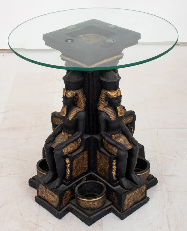 Egyptian Revival Style End Table, 20th c