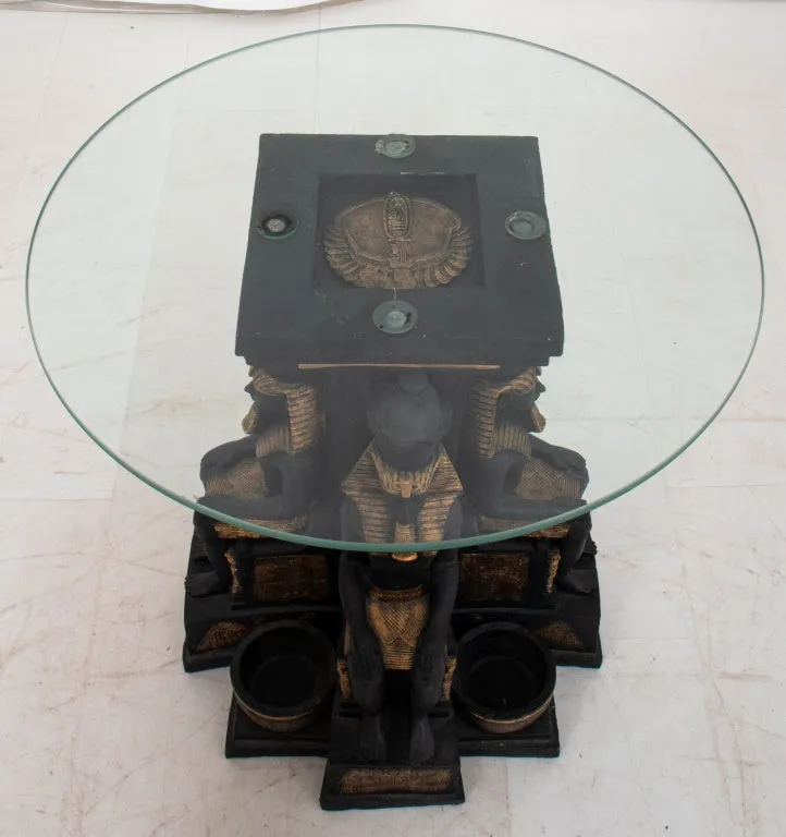 Egyptian Revival Style End Table, 20th c