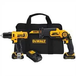 Factory Refurbished DEWALT12V MAX* Drill/Driver / Recip Combo Kit DCK212S2