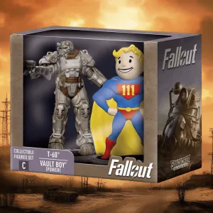 Fallout Mini Figures 2-Pack Set C T-60 & Vault Boy (Power) 7 cm (2.7in)