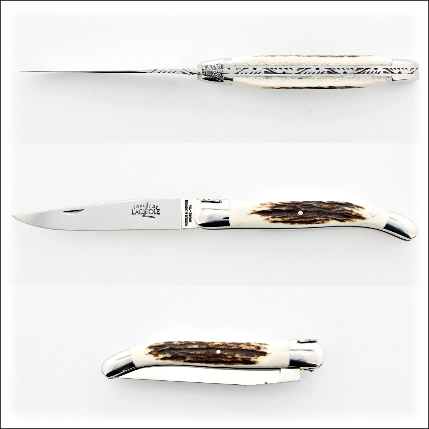 Forge de Laguiole Collection 11 cm Elk Stag - Shiny Finish