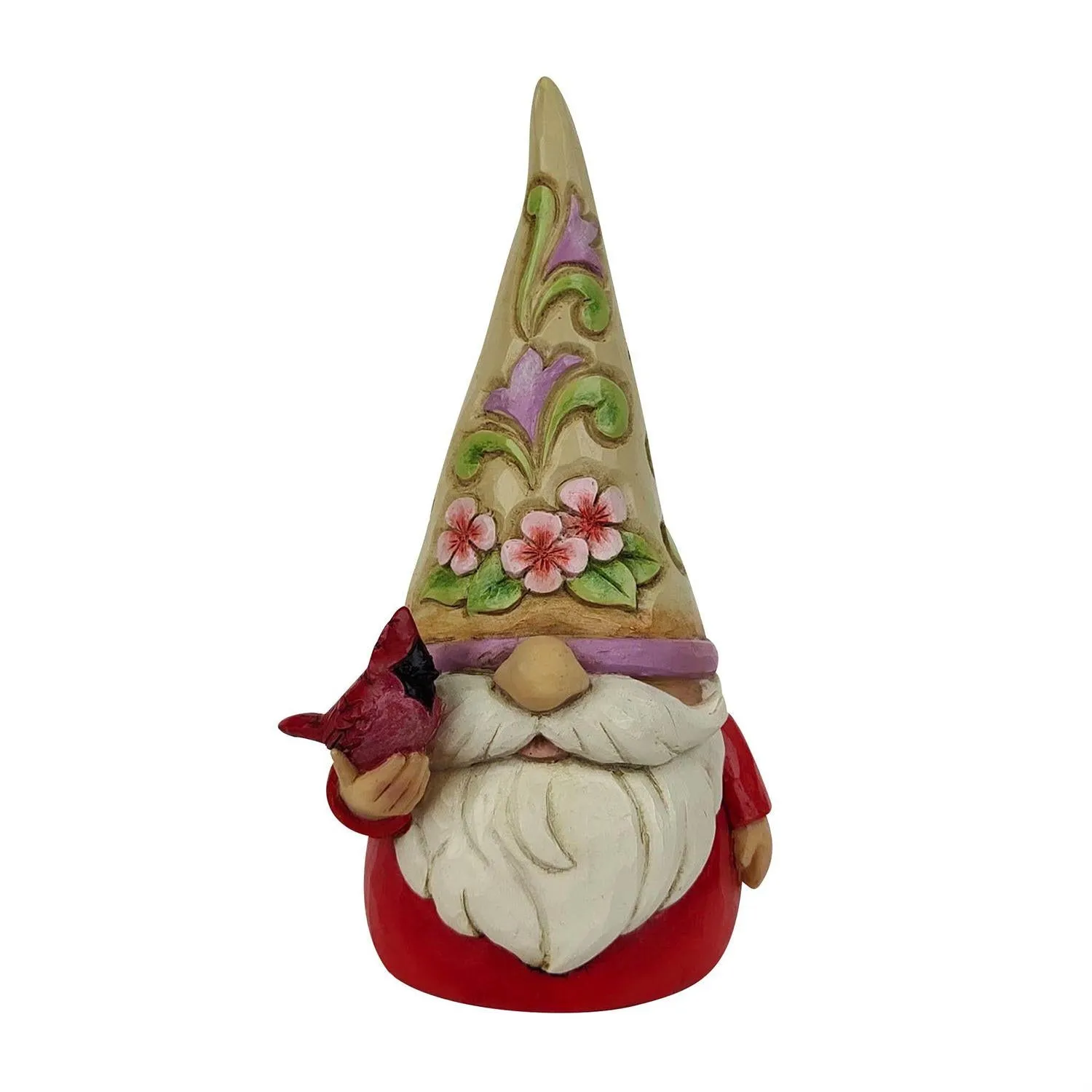 Jim Shore Heartwood Creek Gnome Figurine - Redbird Beauty, Symbol of Luck and Charm