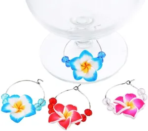 New Christmas Flower Pendants Glass Charms Marker