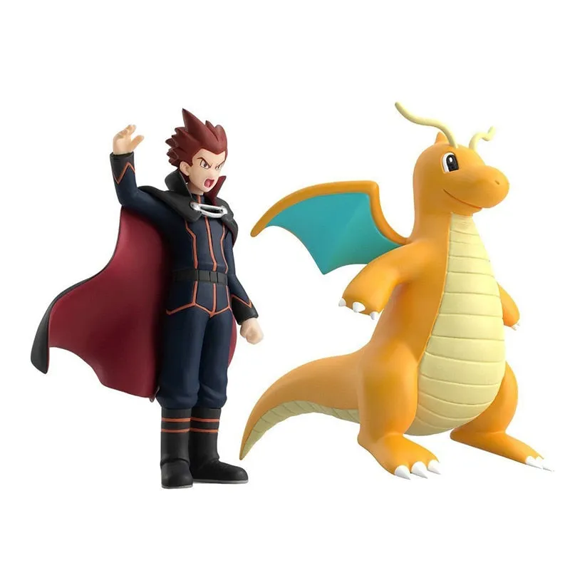 Original Bandai Scale World Pokemon Figures Dragonite Lance 11cm Collectible Anime Figure Model Toys