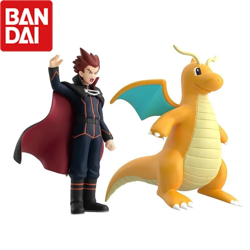 Original Bandai Scale World Pokemon Figures Dragonite Lance 11cm Collectible Anime Figure Model Toys