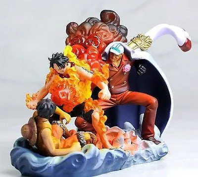 PVC Trading Figure One Piece Log Box Marineford Part 2 Complete Set of 6   1 Special Figure Megahouse [SOLD OUT]