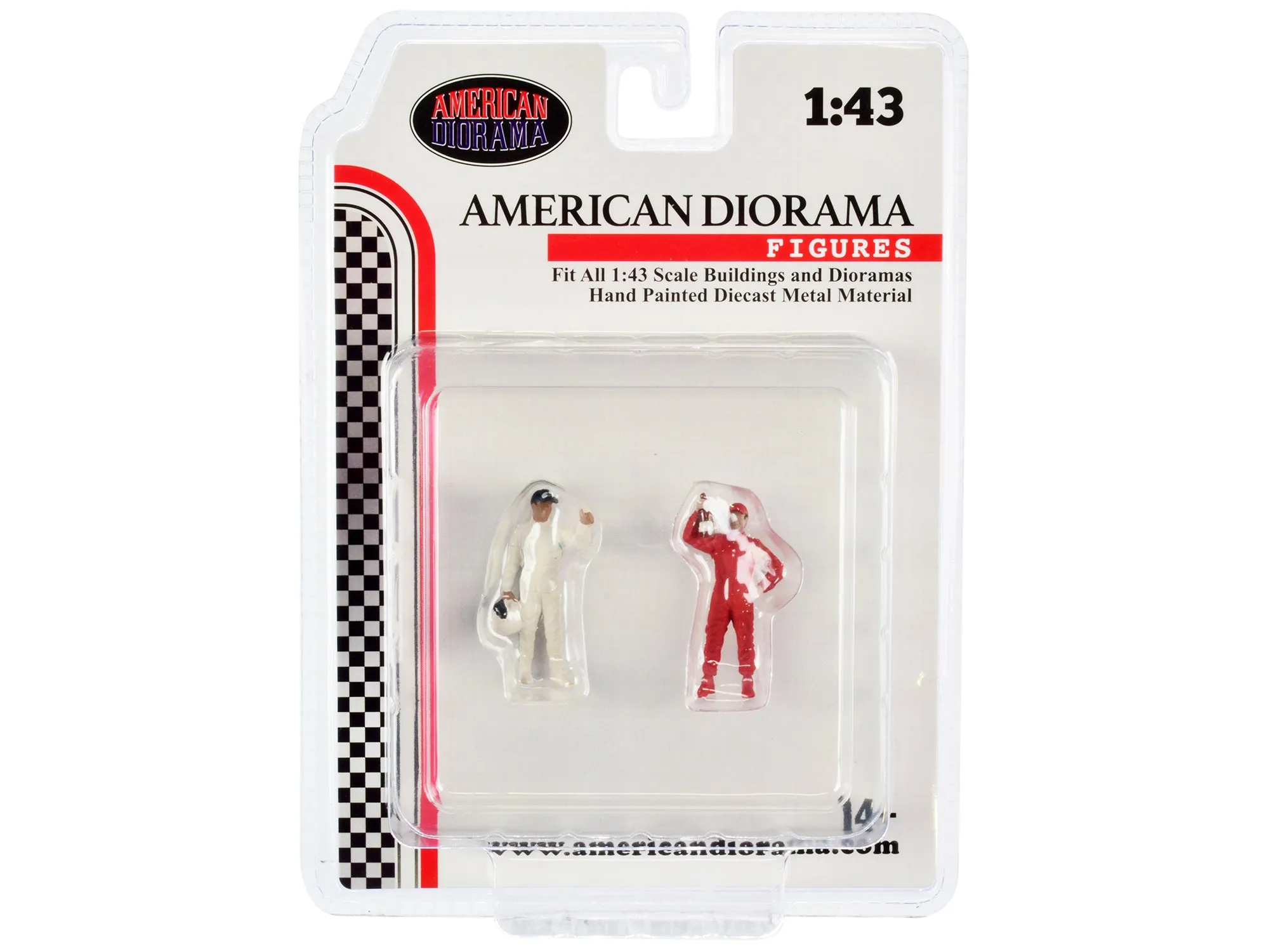 "Racing Legends" 2000's Set of 2 Diecast Figures for 1/43 Scale Models by American Diorama