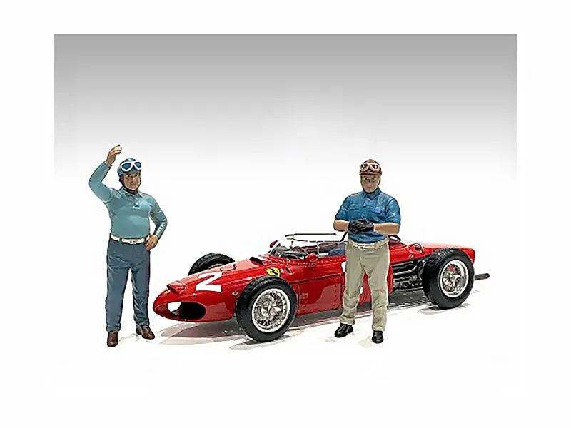 "Racing Legends" 50's Figures A and B Set of 2 for 1/18 Scale Models by American Diorama