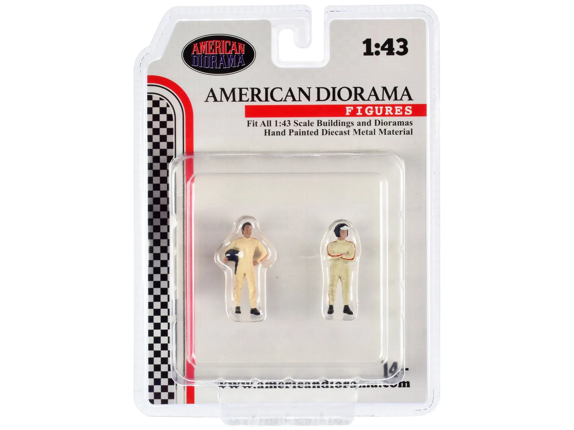 Racing Legends 60's Set of 2 Diecast Figures for 1/43 Scale Models by American Diorama