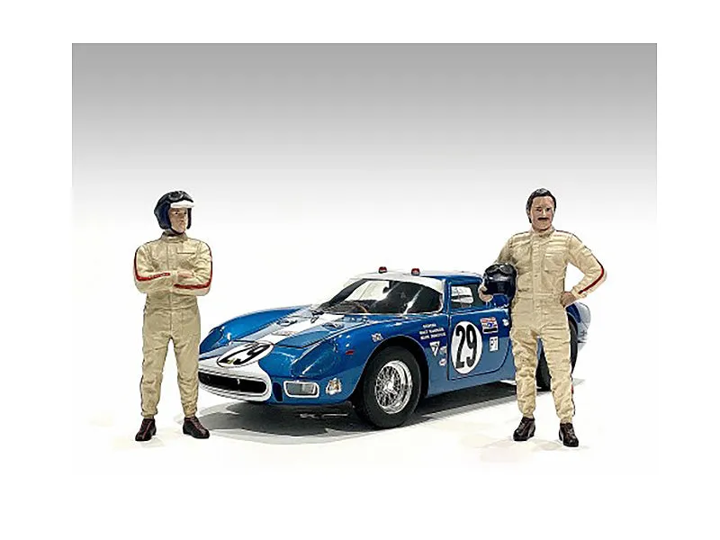 Racing Legends 60's Set of 2 Diecast Figures for 1/43 Scale Models by American Diorama