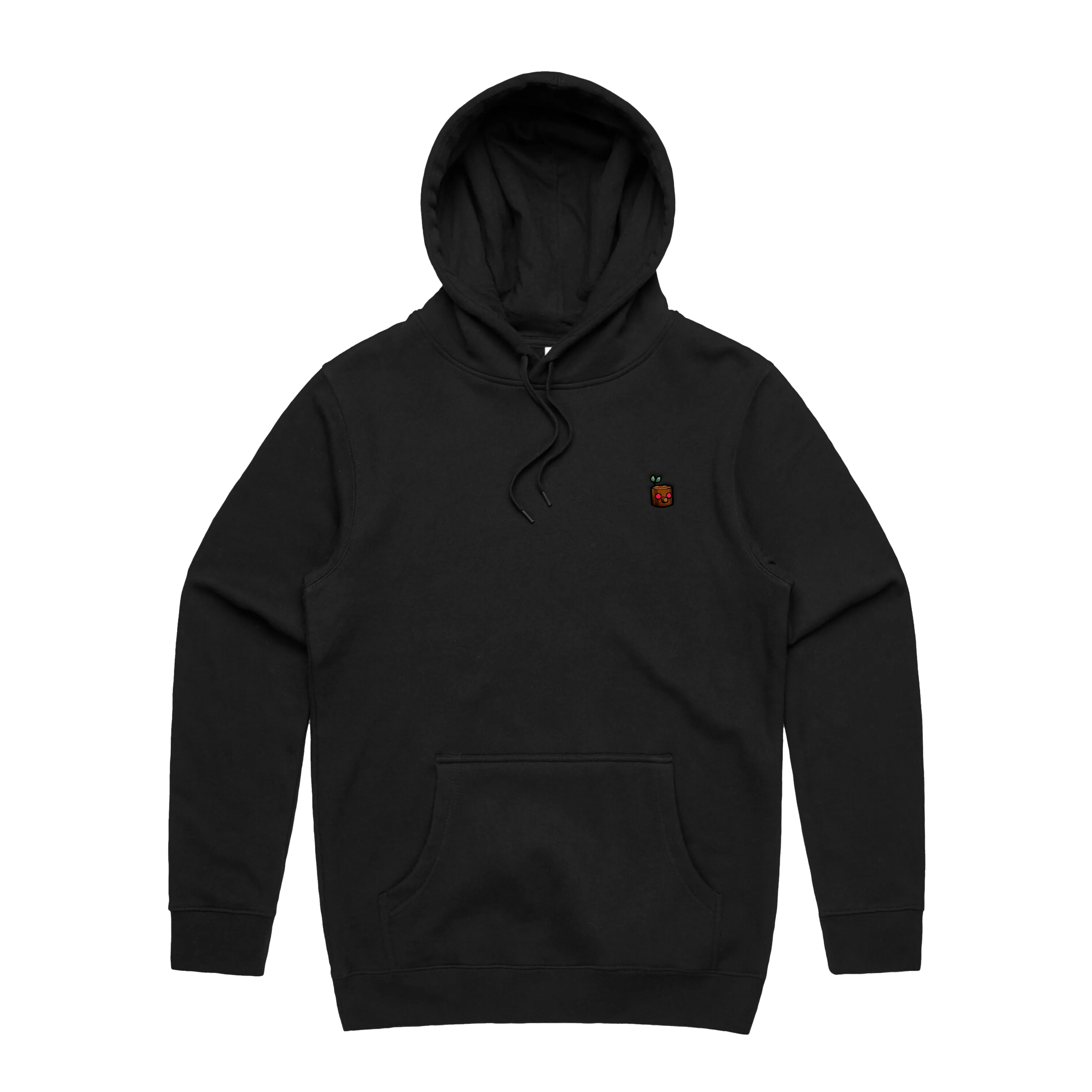 TEKKEN - 'Mokujin' Small Logo Embroidered Pullover Hoodie - Black